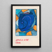 Composition en blauw - Karl Wiener — ingelijst kunstwerk aan de muur