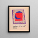 compositie in rood en violet - Karl Wiener — ingelijst kunstwerk aan de muur