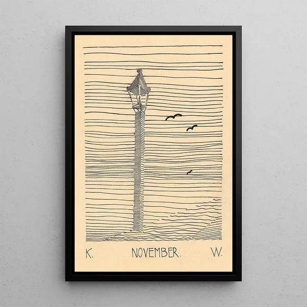 Karl Wiener - Laterne und drei Vgel.webp