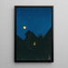 Nacht van de maan - Karl Wiener — ingelijst kunstwerk aan de muur