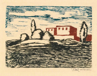 Karl Wiener - Ohne Titel Haus in Landschaft.webp