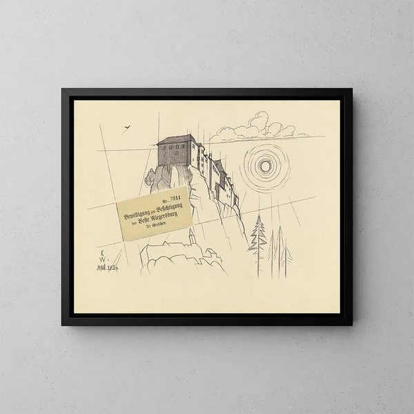 Riegersburg - Karl Wiener — ingelijst kunstwerk aan de muur
