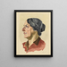 Portret van een vrouw - Karl Wiener — ingelijst kunstwerk aan de muur
