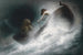 Op weg naar redding - Karl Wilhelm Diefenbach — weergave van het kunstwerk