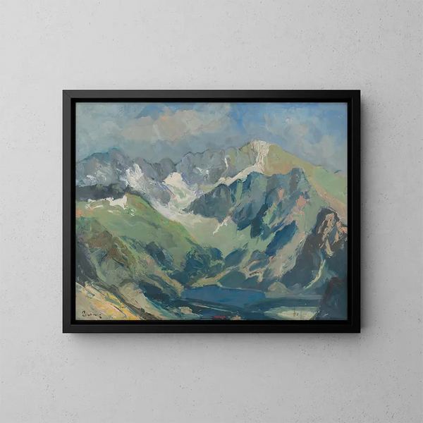 Landscape of the Tatras - Karol Polnyi — framed artwork on a wall