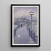 Regen in de avond bij de Shinobazu-vijver - Kasamatsu Shirō — ingelijst kunstwerk aan de muur