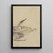 Een vogel die op een kom zit, met het hoofd gekanteld en kijkend naar een keukengerei in de kom - Katsushika Hokusai — ingelijst kunstwerk aan de muur