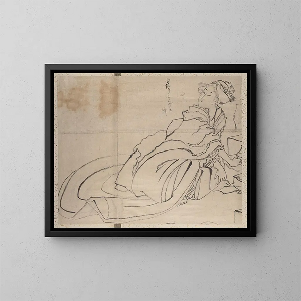 Schetsboek van Katsushika Hokusai en zijn leerlingen Pl56 - Katsushika Hokusai — ingelijst kunstwerk aan de muur