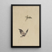 Papillon et papillon de nuit - Katsushika Hokusai — ingelijst kunstwerk aan de muur