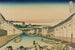 Edo Nihonbashi - Katsushika Hokusai — weergave van het kunstwerk