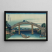 Onder de brug Mannen in Fukagawa - Katsushika Hokusai — ingelijst kunstwerk aan de muur
