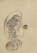 Hotei, de god van de welvaart - Katsushika Hokusai — weergave van het kunstwerk