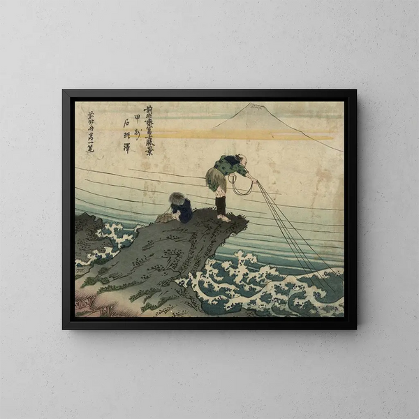 Ksh kajikazawa - Katsushika Hokusai — ingelijst kunstwerk aan de muur