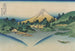 Vue van het wateroppervlak bij Misaka - Katsushika Hokusai — weergave van het kunstwerk