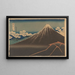 Stormregen onder de top, Sanka Hakuu - Katsushika Hokusai — ingelijst kunstwerk aan de muur