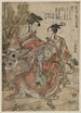 Shgastu kamuro manzai - Katsushika Hokusai — weergave van het kunstwerk