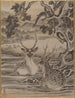 Hert en apen - Kawanabe Kyōsai — weergave van het kunstwerk