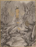 Kannon in witte jurk - Kawanabe Kyōsai — weergave van het kunstwerk