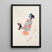 Illustrations verzameld van Japanse speelgoed door Kyōsen Pl069 - Kawasaki Kyōsen — ingelijst kunstwerk aan de muur