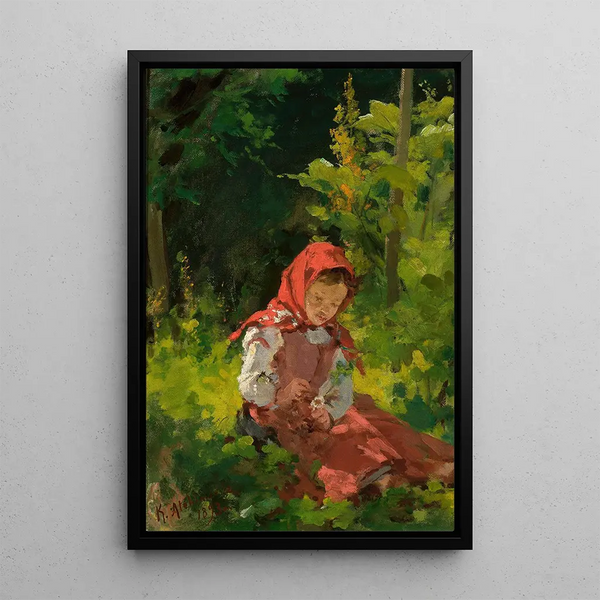 Kazimierz Alchimowicz - Girl in a forest.webp