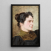 Portret van een lachende dame - Kazimierz Pochwalski — ingelijst kunstwerk aan de muur