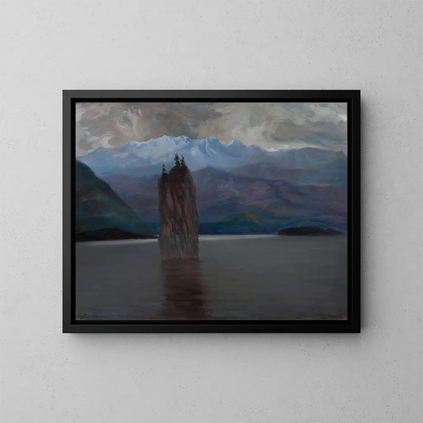 Fjord norvégien - Kazimierz Stabrowski — framed artwork on a wall