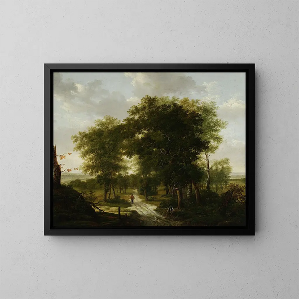 Forest Landscape Painting - Kazimierz Jan — framed artwork on a wall