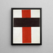 Large black cross painting on red on white - Kazimir Malevich — framed artwork on a wall