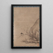 Martin-pêcheur perché au-dessus d'un ruisseau - Kenkō Shōkei — ingelijst kunstwerk aan de muur