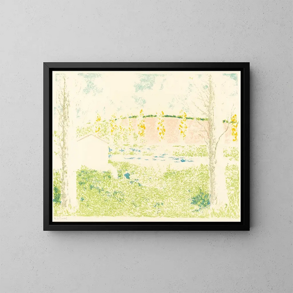 Landscape with a House - Ker Xavier Roussel — framed artwork on a wall