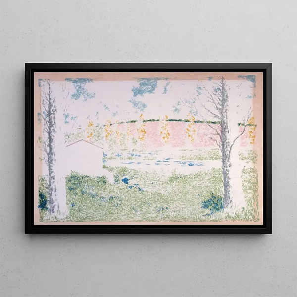 House in a landscape - Ker Xavier Roussel — framed artwork on a wall
