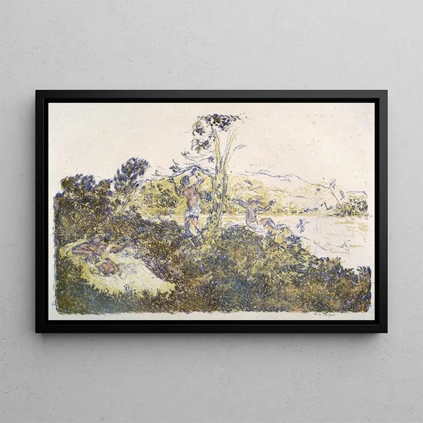 Characters by the Sea - Ker Xavier Roussel — framed artwork on a wall