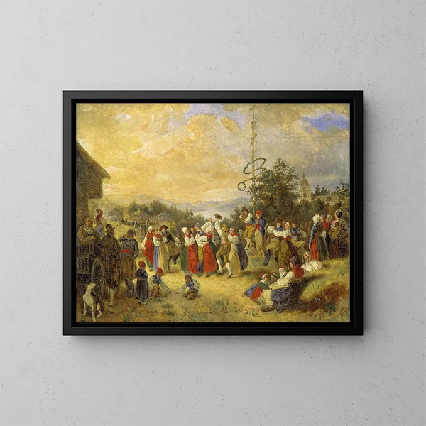 Midsummer Dance in Rättvik - Kilian Zoll — framed artwork on a wall