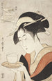 Réapparition La courtisane Naniwaya Okita - Kitagawa Utamaro — weergave van het kunstwerk