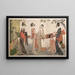 Araibari, was en rekking van de stof - Kitagawa Utamaro — ingelijst kunstwerk aan de muur