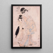 Courtisane Shinowara de Tsuruya kamuro Wakaba et Chieda - Kitagawa Utamaro — ingelijst kunstwerk aan de muur