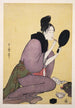 Kuchibeni Peindre les lèvres - Kitagawa Utamaro — weergave van het kunstwerk