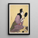 Kuchibeni Peindre les lèvres - Kitagawa Utamaro — ingelijst kunstwerk aan de muur