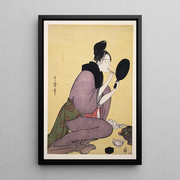 Kitagawa Utamaro - Kuchibeni Painting the lips.webp