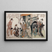 Mitate goshoguruma Parodie van een scène uit een keizerlijke koets - Kitagawa Utamaro — ingelijst kunstwerk aan de muur