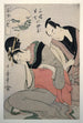 L: Sankatsu Hanshichi no bosetsu Kunstdruk L'amour maternel de Sankatsu et Hanshichi - Kitagawa Utamaro — weergave van het kunstwerk