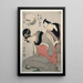 L: Sankatsu Hanshichi no bosetsu Kunstdruk L'amour maternel de Sankatsu et Hanshichi - Kitagawa Utamaro — ingelijst kunstwerk aan de muur