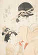 Shinohara van Tsuruya kamuro Wakaba en Chieda - Kitagawa Utamaro — weergave van het kunstwerk