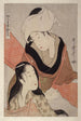 Shinshibari Tendeur de tissu - Kitagawa Utamaro — weergave van het kunstwerk