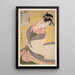 Shirauchikake Le surcot blanc - Kitagawa Utamaro — ingelijst kunstwerk aan de muur