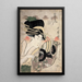 La courtisane Ichikawa de l'établissement Matsuba - Kitagawa Utamaro — ingelijst kunstwerk aan de muur