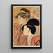 Twee schoonheid met bamboe - Kitagawa Utamaro — ingelijst kunstwerk aan de muur