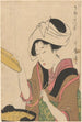 Vrouw die kookt - Kitagawa Utamaro — weergave van het kunstwerk