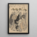 Vrouw met dienaren - Kitagawa Utamaro — ingelijst kunstwerk aan de muur