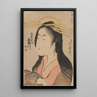 Kitagawa Utamaro - Woman with Headdress and Muff.webp